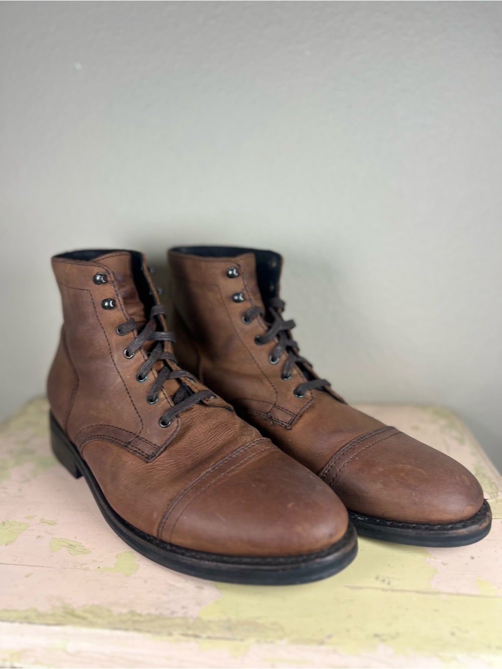 Thursday Boot Co Captain Boots Terracotta Full Grain Leather Cap Toe Men’s 11.5D